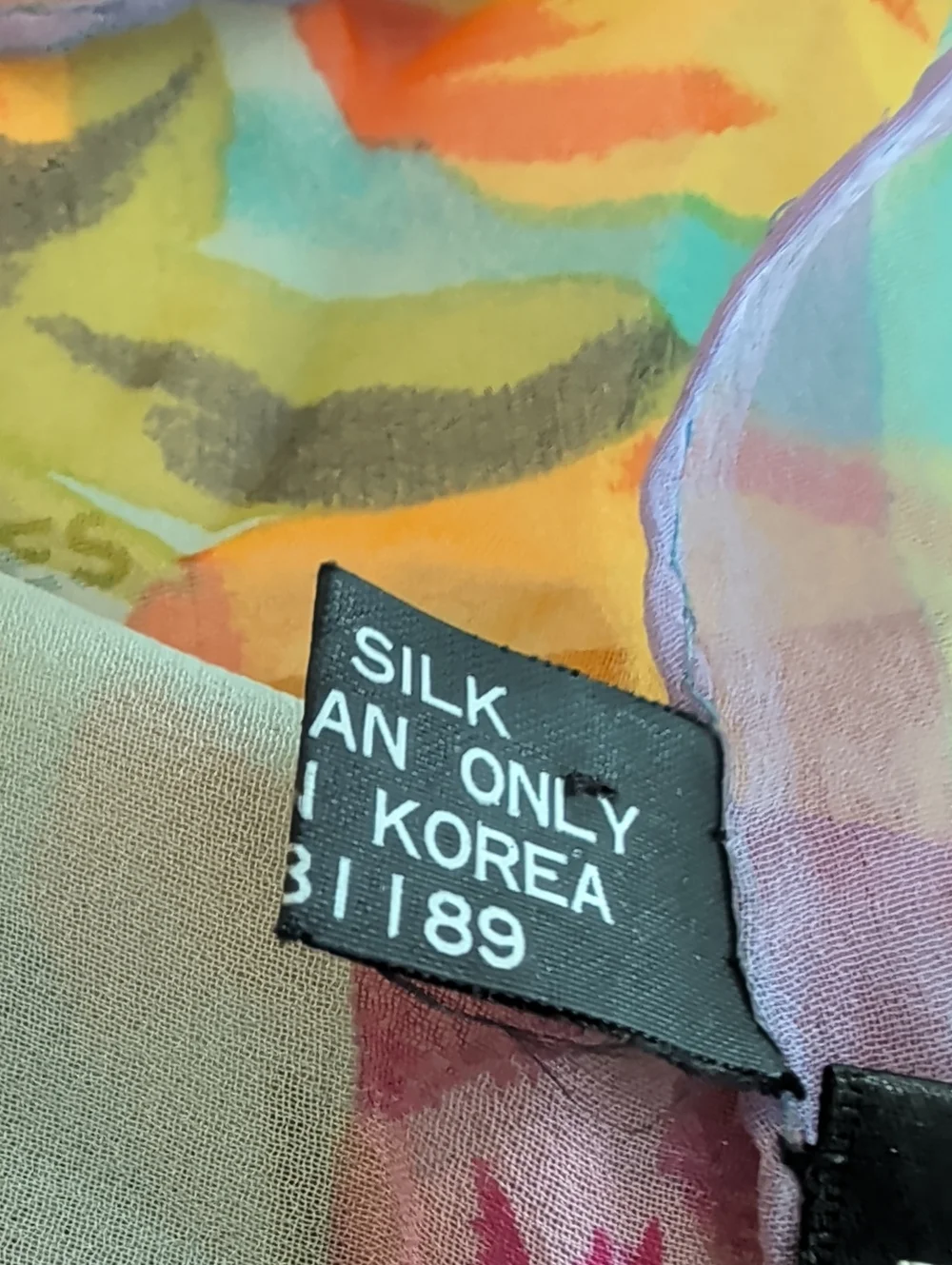 Halston Heritage Floral Silk Scarf in Pink, Turquoise & Yellow